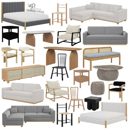 Luxo farmhouse Interior Design Mood Board by Thediydecorator on Style Sourcebook