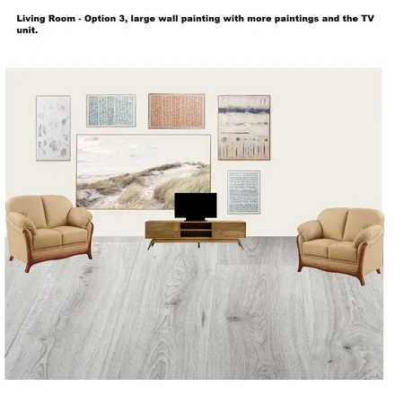 Large Wall Painting & TV. Option 3 Interior Design Mood Board by Asma Murekatete on Style Sourcebook