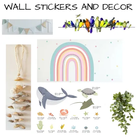 EmiLeo Wall Stickers and Decor Interior Design Mood Board by Whitehaven Interiors on Style Sourcebook