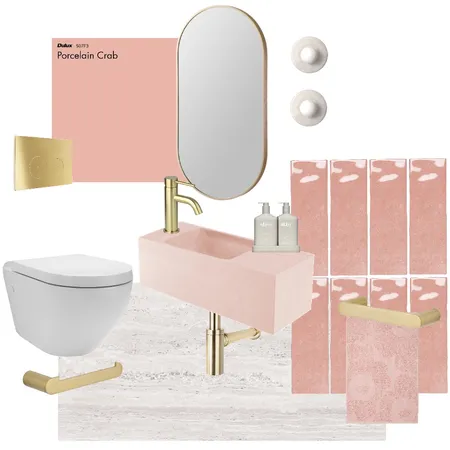Pink powder room – 3 Interior Design Mood Board by Room with a View on Style Sourcebook