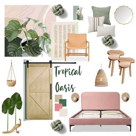 Tropical Oasis Bedroom Interior Design Mood Board by Little Artichoke on Style Sourcebook