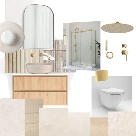 Ensuite 1 - Brushed bronze Interior Design Mood Board by Flinders on Style Sourcebook