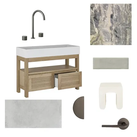 Moody Bathroom Interior Design Mood Board by Studio McHugh on Style Sourcebook