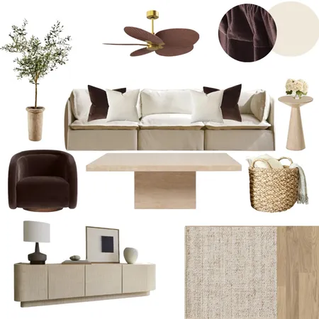 Sample Board - Living Room Interior Design Mood Board by brookekad on Style Sourcebook