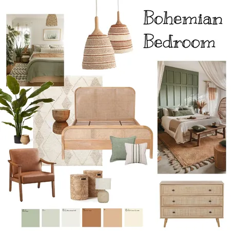 Bohemian bedroom moodboard Interior Design Mood Board by oroszlankrisztian on Style Sourcebook