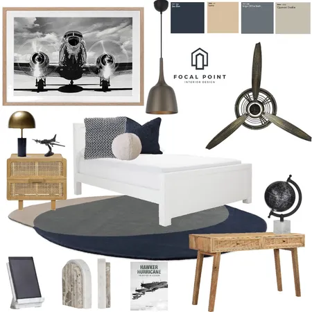 Teen Boy's Room - Aspiring Pilot Interior Design Mood Board by Focal Point Interior on Style Sourcebook