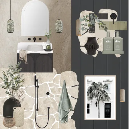 Moody Dark Coastal Interior Design Mood Board by Carley & Co. Design on Style Sourcebook