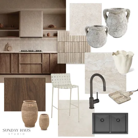 Earthy Organic Kitchen Interior Design Mood Board by Sunday Haus Studio on Style Sourcebook