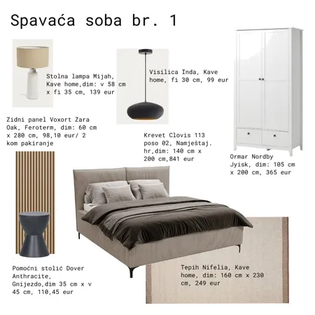 Spavaća soba br. 1 Interior Design Mood Board by acikovic on Style Sourcebook