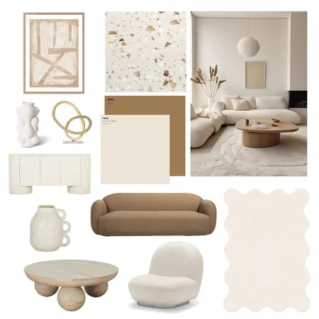 Brown Living Room Interior Design Mood Board by odeinterior on Style Sourcebook