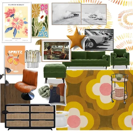 Retro Interior Design Mood Board by bronwyn_pm on Style Sourcebook