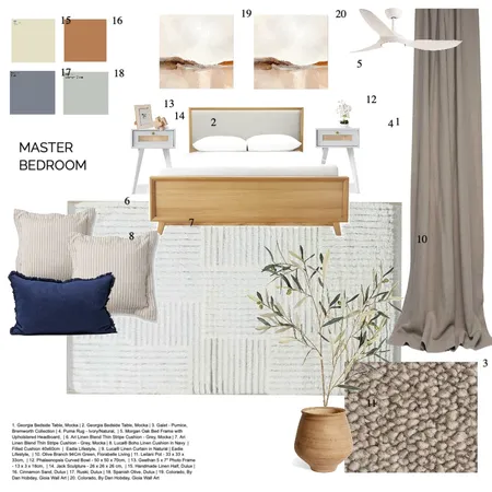 MODULE 9 MASTER BEDROOM Interior Design Mood Board by Emily Fox on Style Sourcebook
