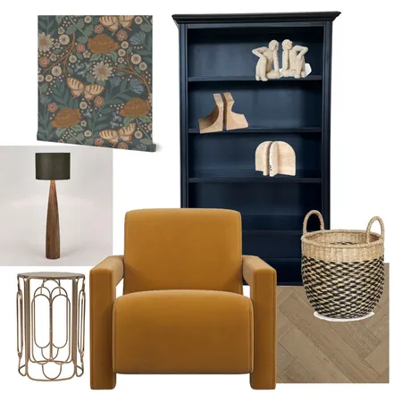 Home Library Interior Design Mood Board by latheandquill on Style Sourcebook