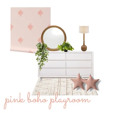 Pink Boho Playroom Interior Design Mood Board by by Jill Miller on Style Sourcebook