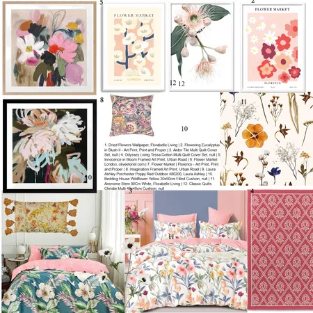 flower pattern Interior Design Mood Board by aliciav on Style Sourcebook