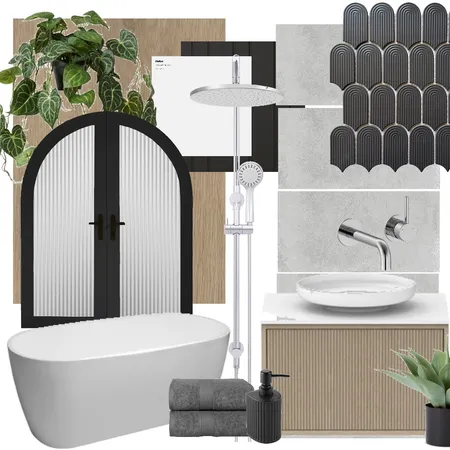 Monochrome bathroom Interior Design Mood Board by Riannainteriors on Style Sourcebook