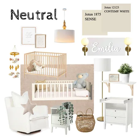 Girl Nursery - Neutral Interior Design Mood Board by Cammi & Co. on Style Sourcebook