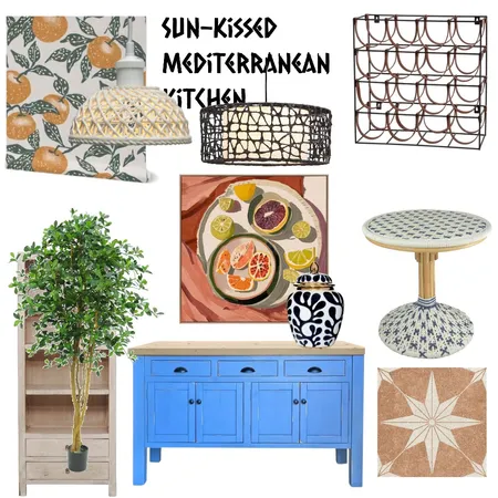 Mediterranean Sun Kissed Kitchen Interior Design Mood Board by Bonaise Surface Designer (Textiles, Wallpaper + More) on Style Sourcebook