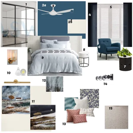 Guest Bedroom Interior Design Mood Board by chantelle.mardi@gmail.com on Style Sourcebook