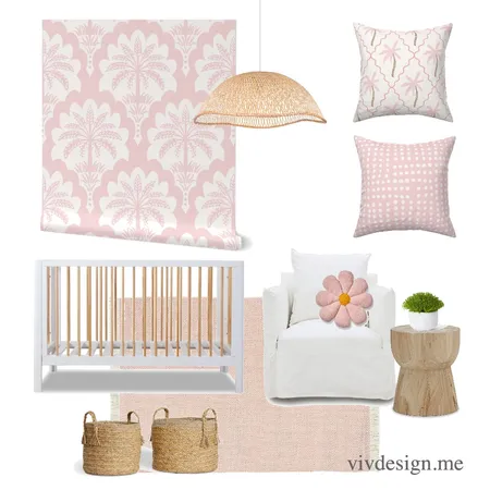baby girl nursery Interior Design Mood Board by Vivdesign on Style Sourcebook