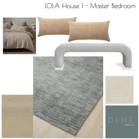 Lola House 1 Master Bedroom Interior Design Mood Board by Demé Interiors on Style Sourcebook