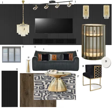 Media Room 2 Interior Design Mood Board by saloni.devwork@gmail.com on Style Sourcebook