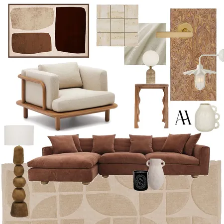 Neutral Living Area Interior Design Mood Board by AVALYN HOUSE on Style Sourcebook