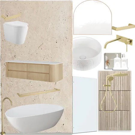 Neutral Bathroom Interior Design Mood Board by FMA INTERIORS on Style Sourcebook