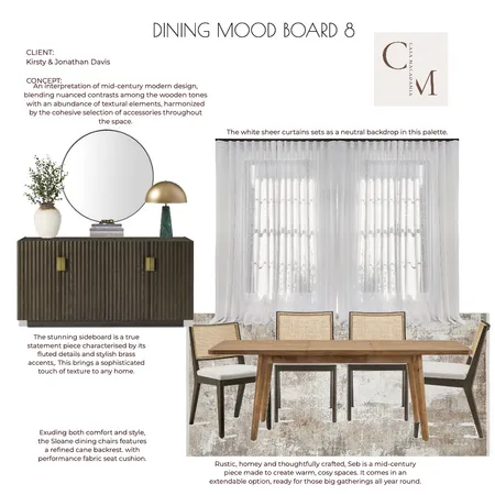 Casa Davis Dining Concept 8 Interior Design Mood Board by Casa Macadamia on Style Sourcebook