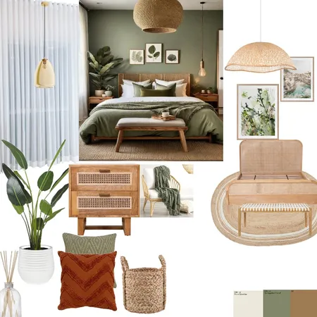 Boho style bedroom Interior Design Mood Board by SophieX1 on Style Sourcebook