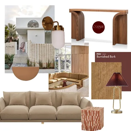 Burnished Bark Mid-Century Interior Design Mood Board by COPRÈ INTERIORS on Style Sourcebook