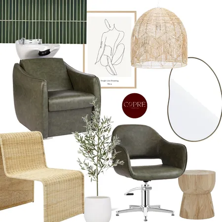Olive Salon Inspo Interior Design Mood Board by COPRÈ INTERIORS on Style Sourcebook