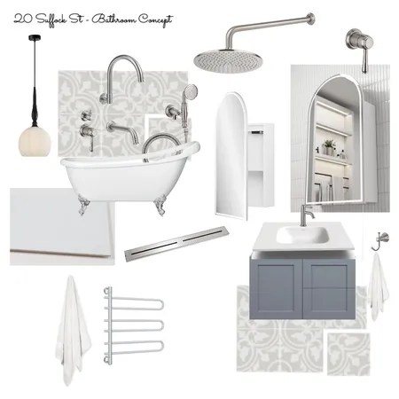 20 SUFFOCK ST, BATHROOM CONCEPT Interior Design Mood Board by Spruce Property Co on Style Sourcebook