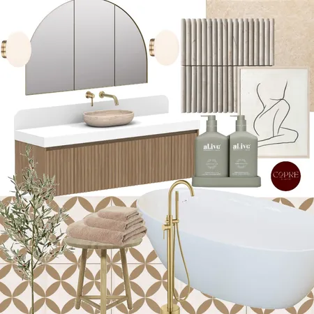 bathroom Interior Design Mood Board by COPRÈ INTERIORS on Style Sourcebook