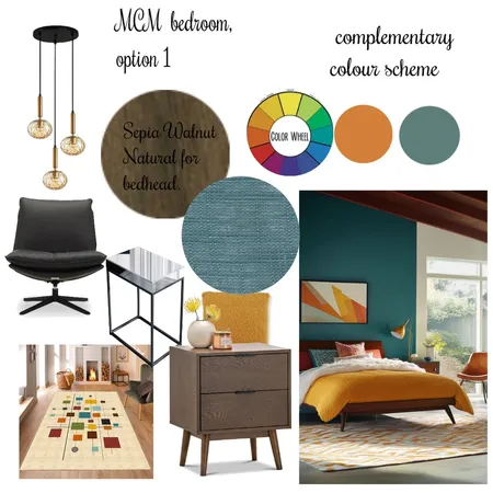 MCM bedroom 1 final Interior Design Mood Board by DMQuinn on Style Sourcebook