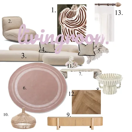 Living Room Interior Design Mood Board by emmamoignard on Style Sourcebook