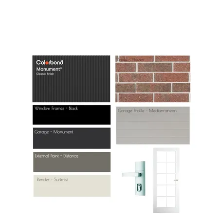 Country – Dark - External - upgrades Interior Design Mood Board by Paige Farrugia on Style Sourcebook