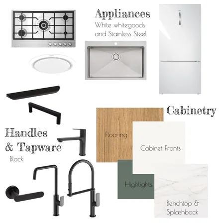 Kitchen - Black Fittings Interior Design Mood Board by thompson.jannah@gmail.com on Style Sourcebook