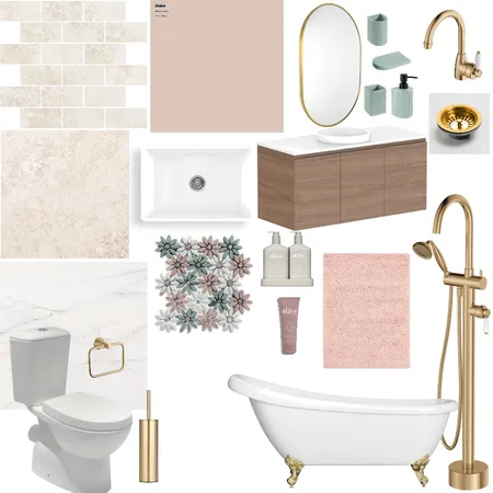 Felicity’s bathroom Interior Design Mood Board by Oleander & Finch Interiors on Style Sourcebook