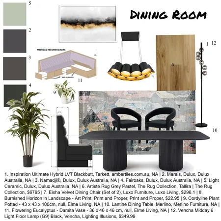 dining room black Interior Design Mood Board by jayjay1234 on Style Sourcebook