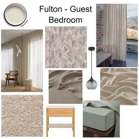 Fulton Apartment - Guest Bedroom Interior Design Mood Board by JJID Interiors on Style Sourcebook