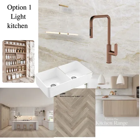Option 1 Light Kitchen Interior Design Mood Board by SONDRAZ on Style Sourcebook