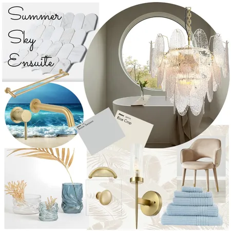 Summer Sky Ensuite Interior Design Mood Board by Immersed Designs on Style Sourcebook