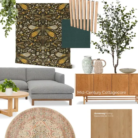 Mid-Century Cottagecore Interior Design Mood Board by Caroline Rausch Design on Style Sourcebook