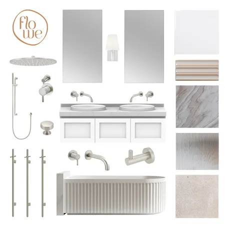 Oxford St Ensuite Interior Design Mood Board by Flowe Interiors on Style Sourcebook
