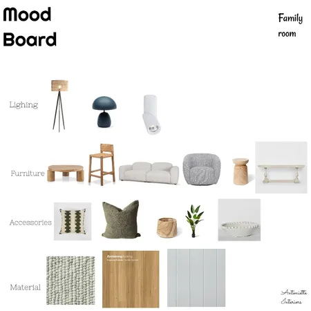 Family room Interior Design Mood Board by Antoniette on Style Sourcebook