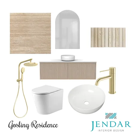 Gosling bathroom / Ensuite Moodboard Interior Design Mood Board by Jendar Interior Design on Style Sourcebook