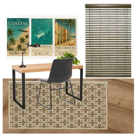 Retro Coastal Study Nook Interior Design Mood Board by Styled By Lorraine Dowdeswell on Style Sourcebook