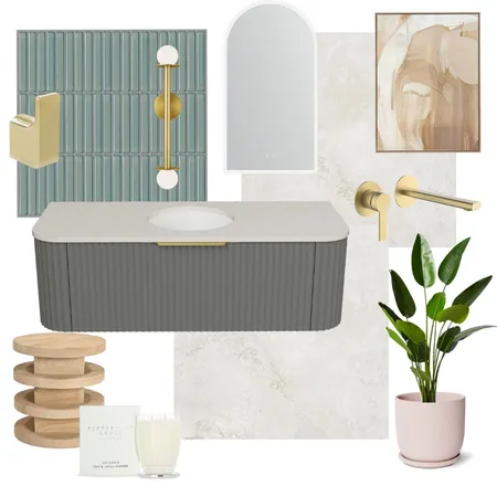 The Block House 2 Bathroom, Week 1 Interior Design Mood Board by Beaumont Tiles on Style Sourcebook