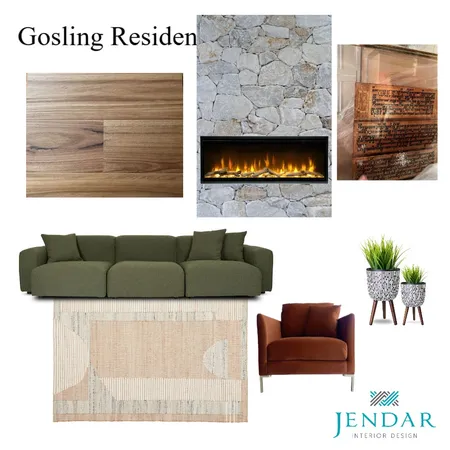 Gosling Fireplace Interior Design Mood Board by Jendar Interior Design on Style Sourcebook